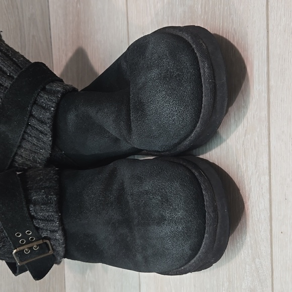 Ugg Australia Women Leather Sweater Short Boots Sheepskin shoes sz 10 - Picture 4 of 12
